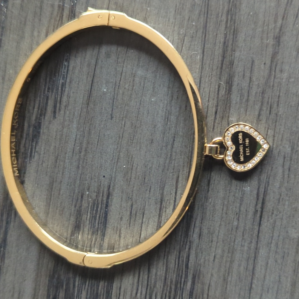 Michael Kors gold tone heart bracelet